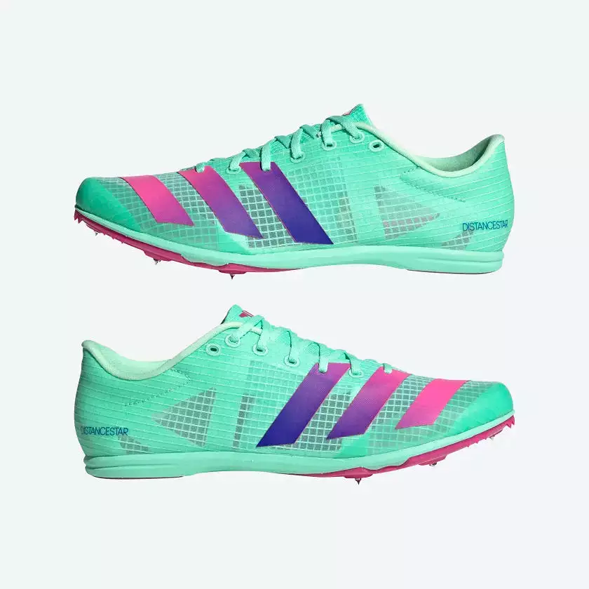 Adidas Adizero Distancestar Shoes - Pulse Mint/Lucid Blue/Lucid Fuchsia