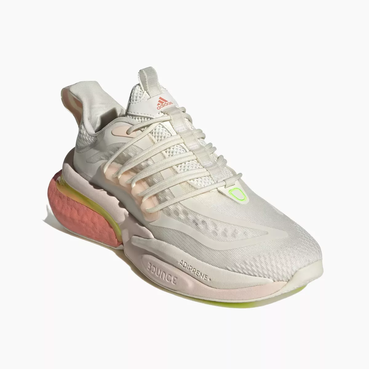 Adidas Alphaboost V1 Women's Shoes -Off White/Wonder Clay/Lucid Lemon