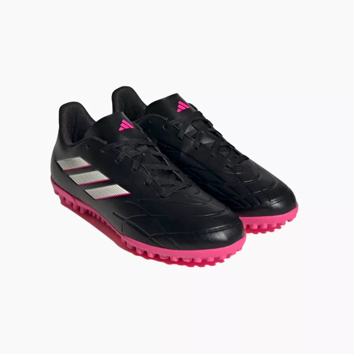 Adidas Chimpunes Copa Pure 4 Synthetic Grass TF Shoes - Core Black/Zero Metallic/Team Shock Pink 2