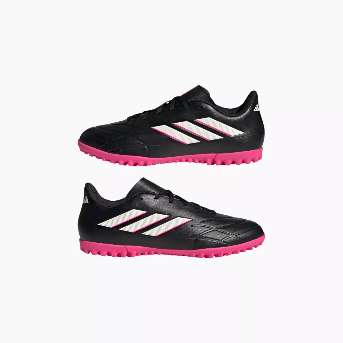 Adidas Chimpunes Copa Pure 4 Synthetic Grass TF Shoes - Core Black/Zero Metallic/Team Shock Pink 2