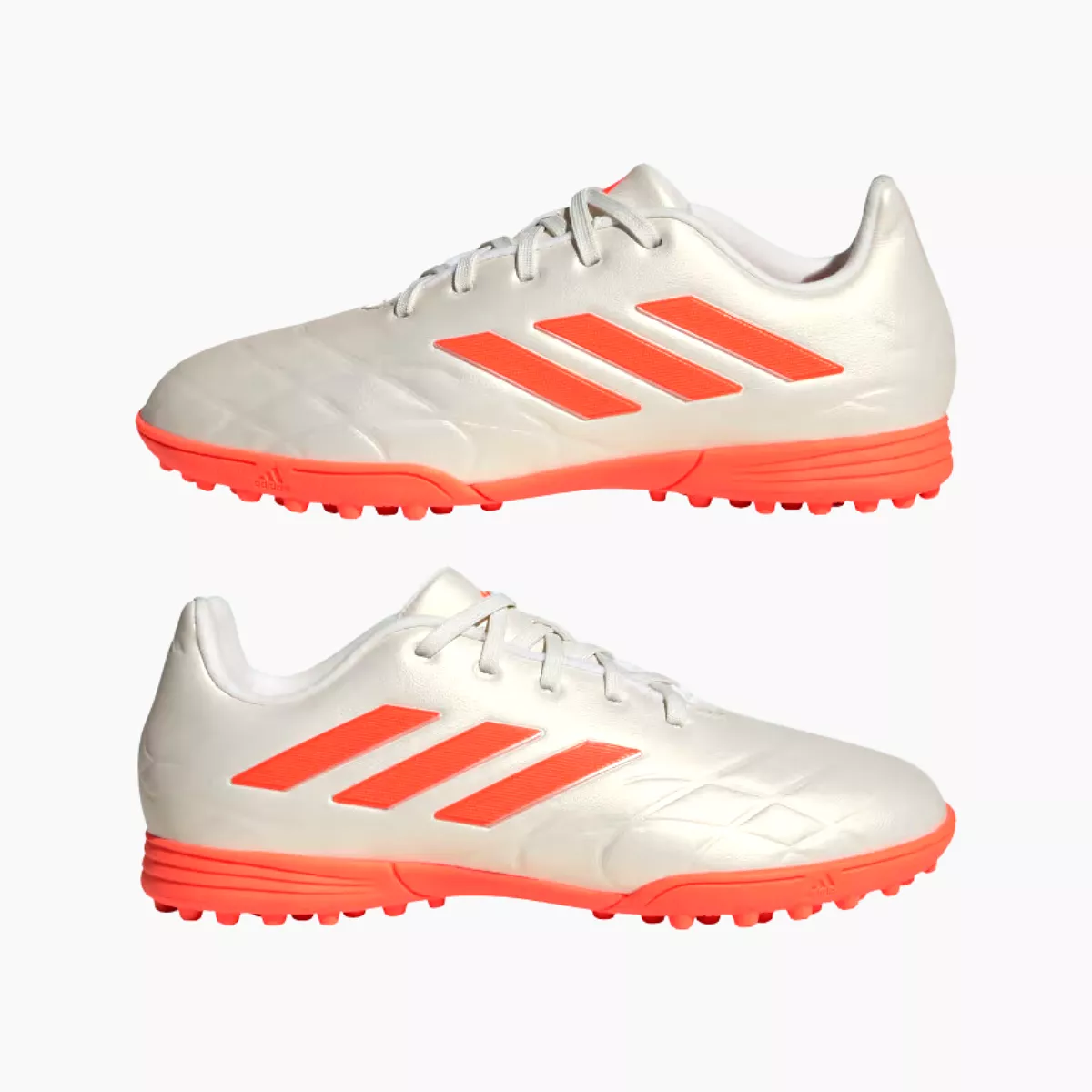 Adidas COPA PURE.3 TURF Kids Unisex Shoes BOY AND GIRL (4-16 YEAR) -Off White/Team Solar Orange/Off White