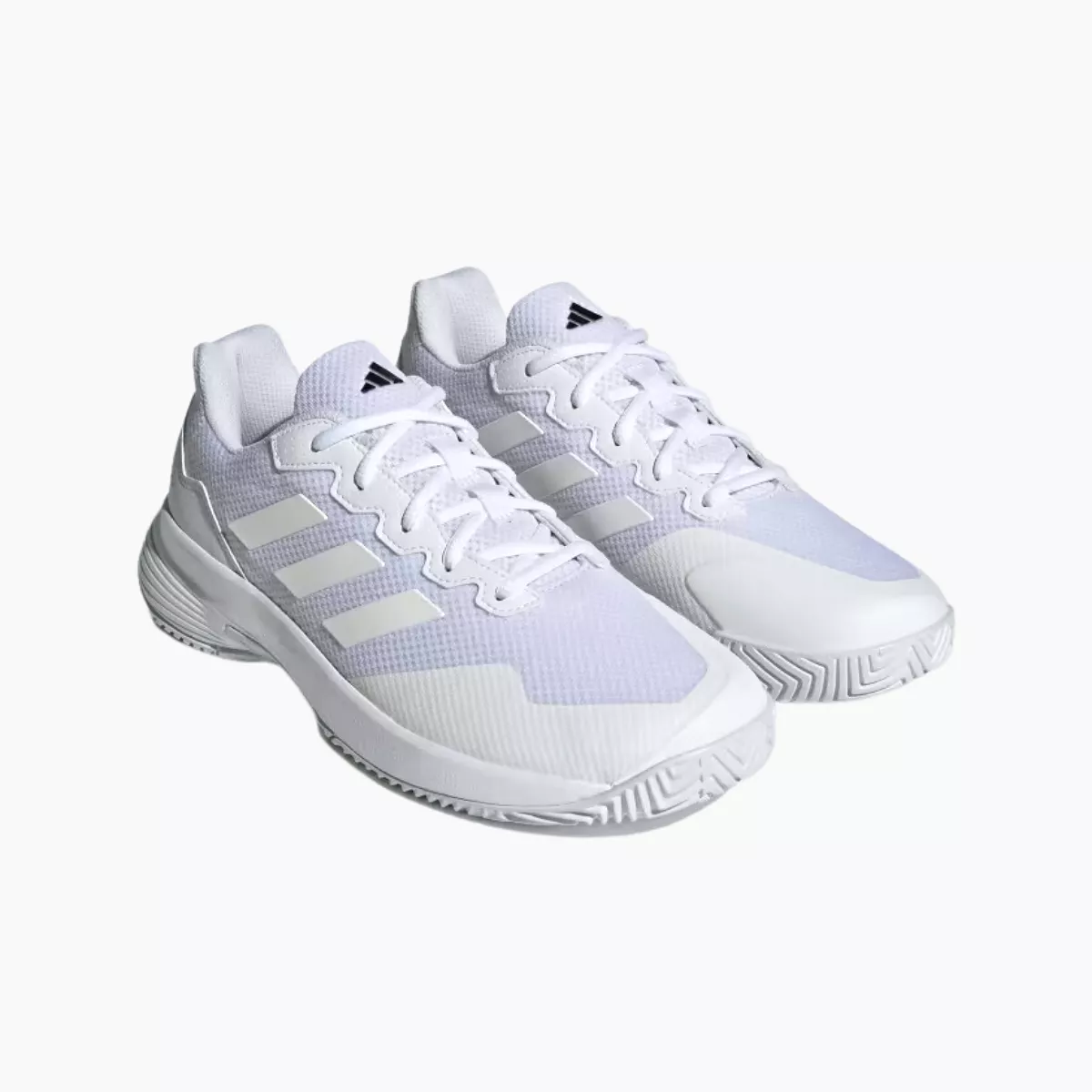 Adidas GAMECOURT 2.0 Tennis Shoes -Cloud White/Cloud White/Matte Silver