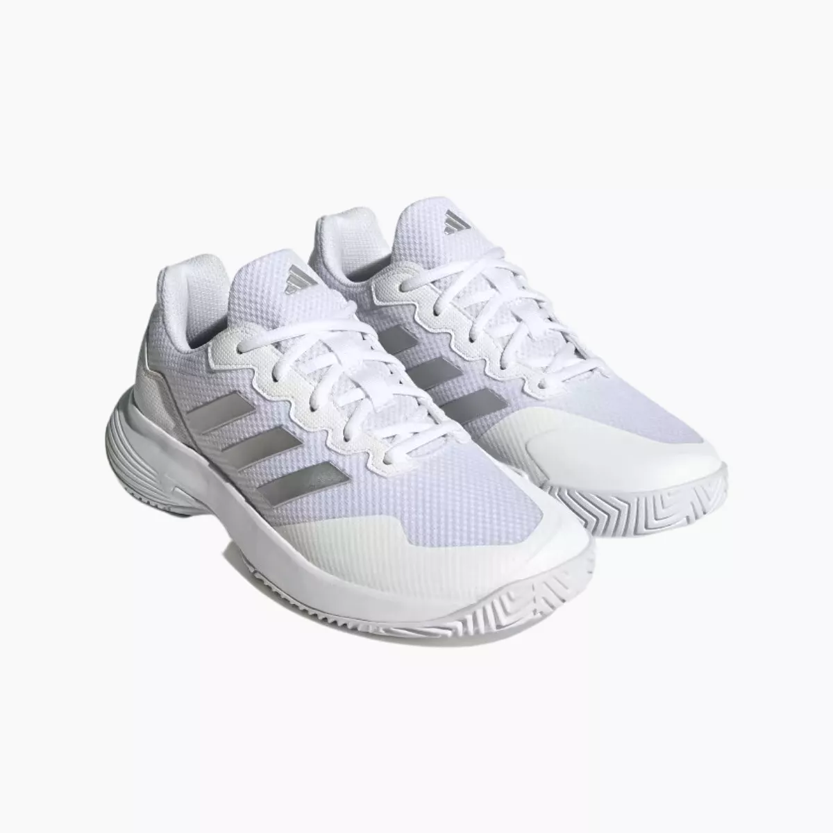 Adidas GAMECOURT 2.0 Tennis shoes -Cloud White/Silver Metallic/Cloud White