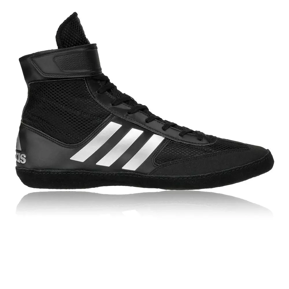 adidas Mens Combat Speed 5 Wrestling Shoes Black Silver