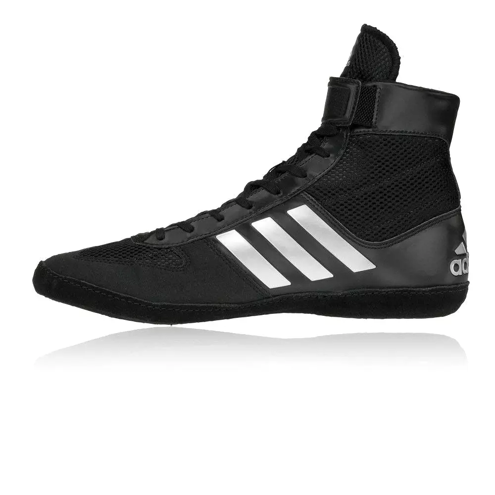 adidas Mens Combat Speed 5 Wrestling Shoes Black Silver