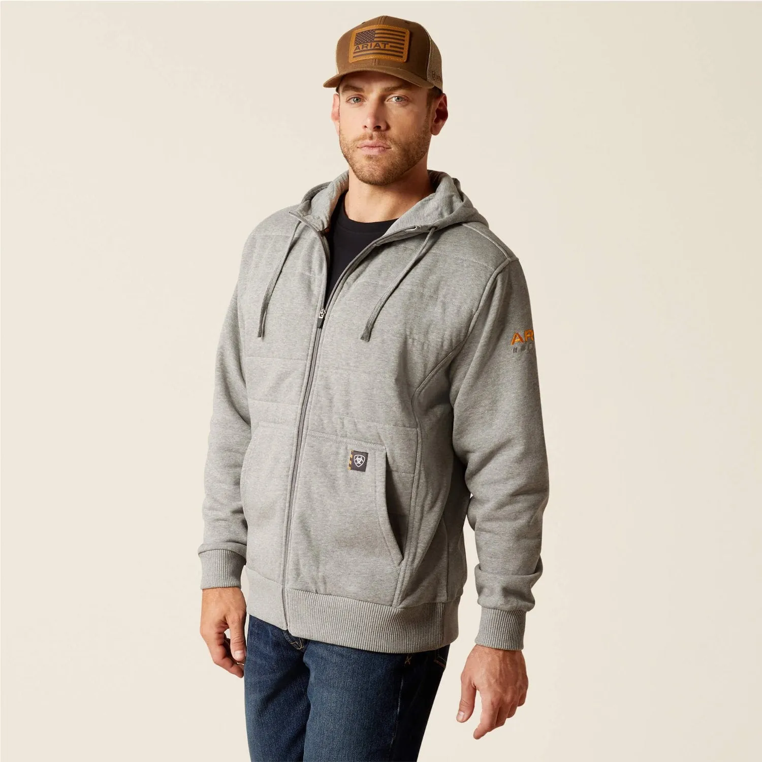 Ariat Men's Rebar Insulated Full-Zip Logo Hoodie