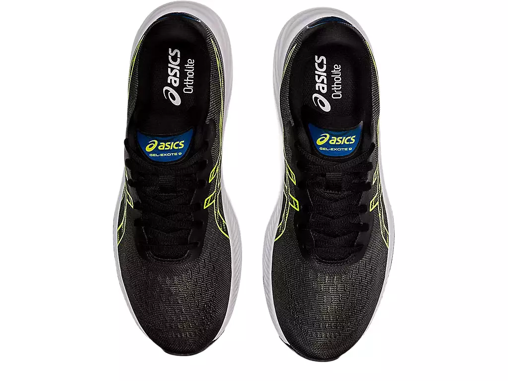 ASICS Men's GEL-EXCITE 9 (Black/Hazard Green)