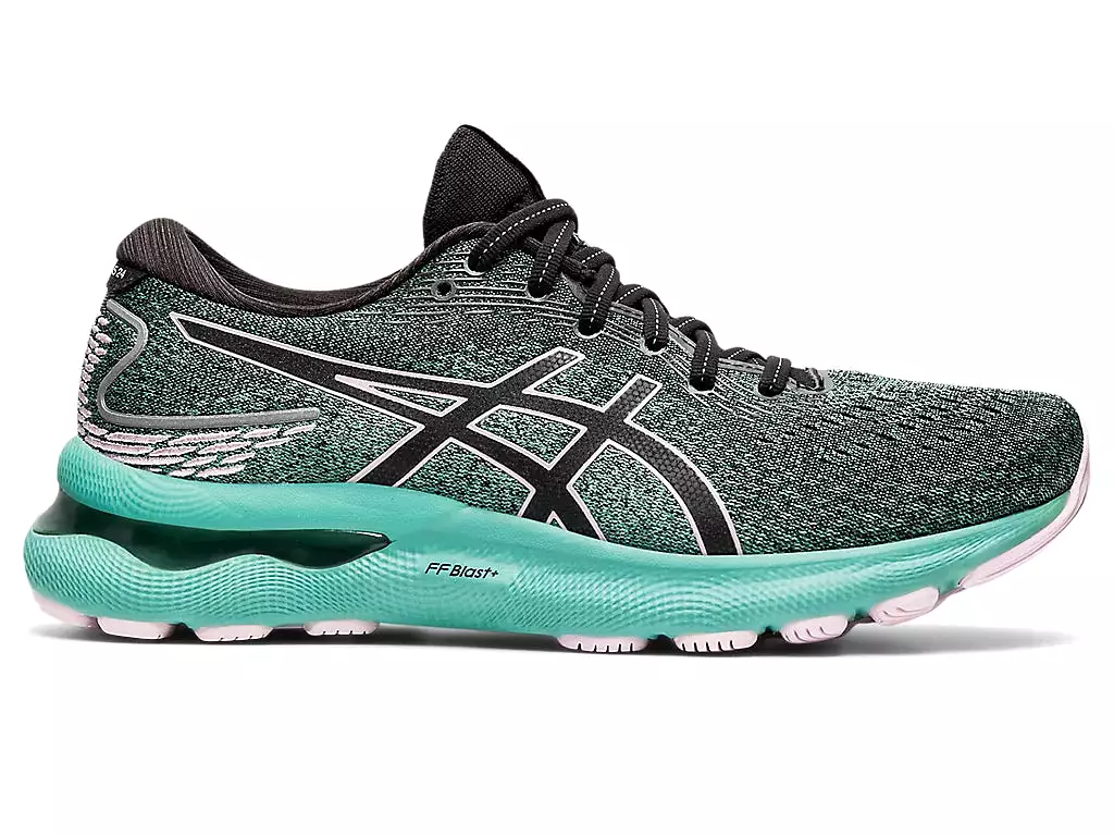 ASICS Women's GEL-NIMBUS 24 (Black/Barely Rose)