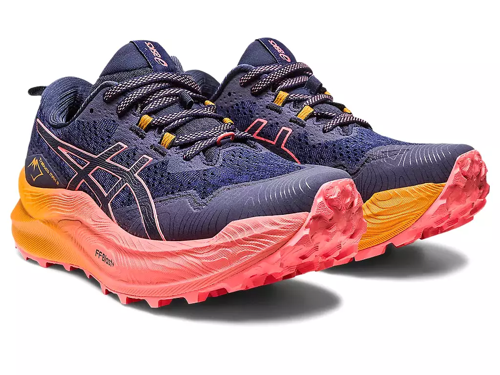 ASICS Women's TRABUCO MAX 2 (Midnight/Papaya)