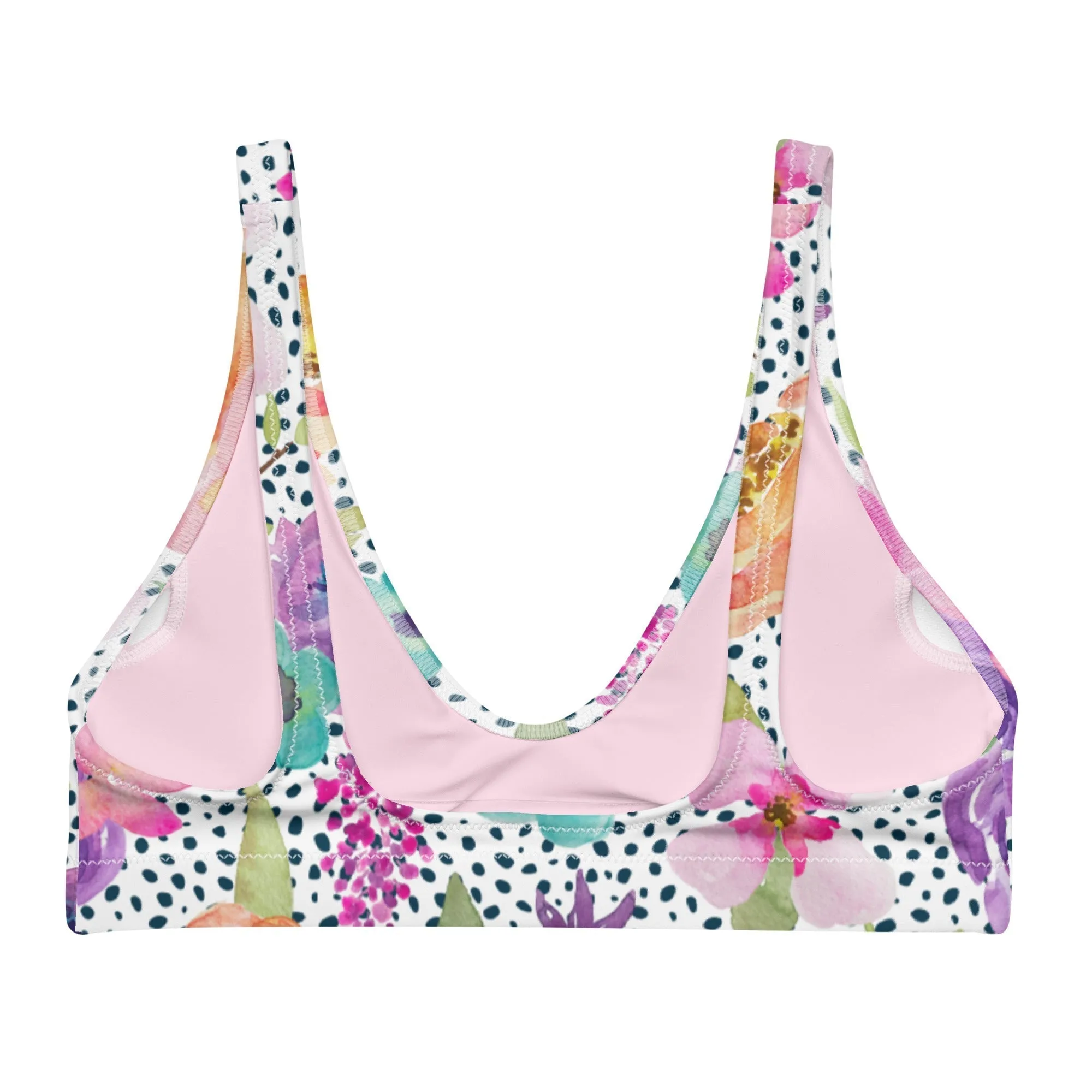 BELLA ECO PADDED BIKINI TOP | RETRO BLOOMS | TOCHKI GARDEN