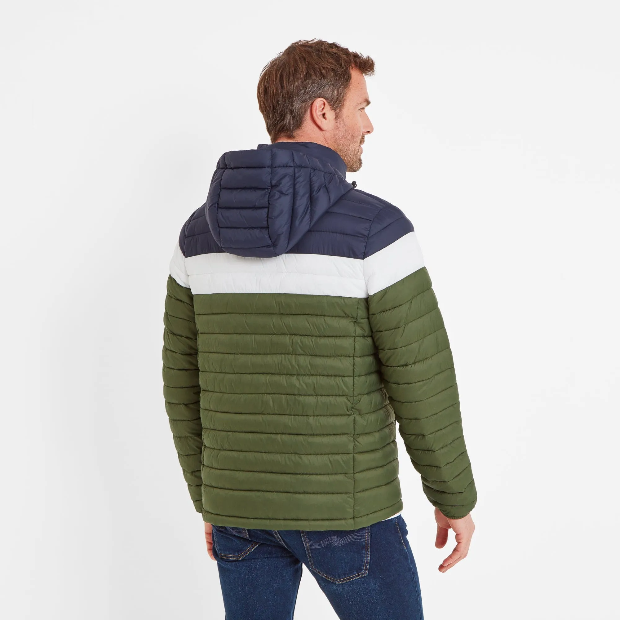 Bowburn Mens Padded Jacket - Khaki/Steel Blue