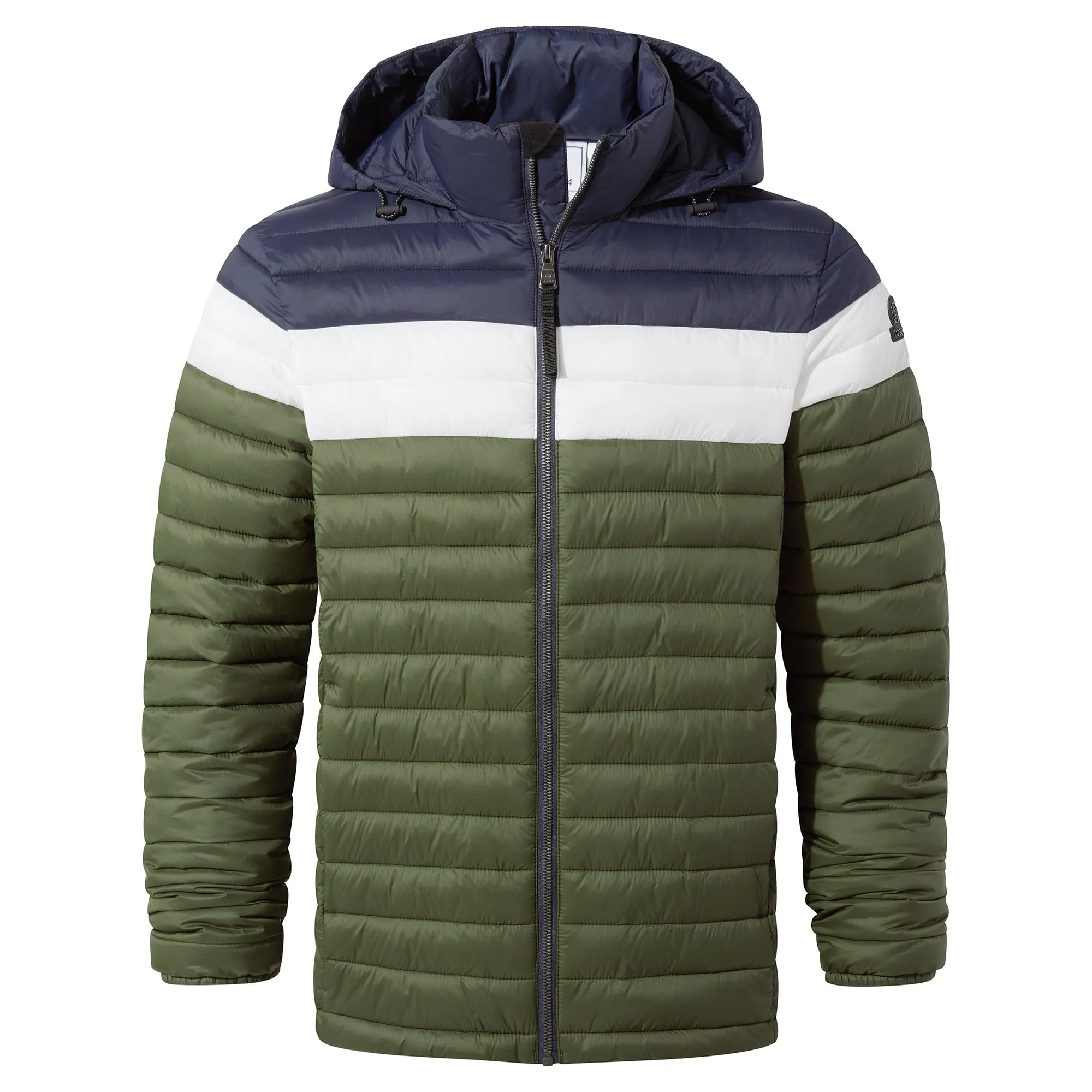 Bowburn Mens Padded Jacket - Khaki/Steel Blue