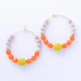 Colorful Beaded Hoops