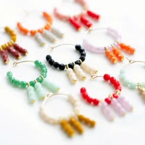 Colorful Little Gold Filled Hoops- WS