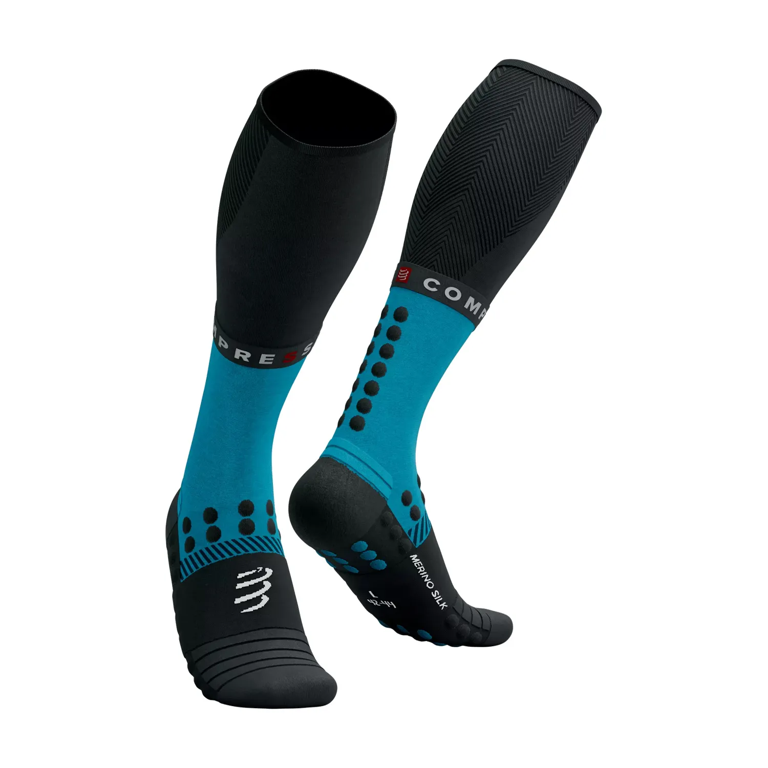 Compressport Full Winter Calze  Mosaic Blue/Black