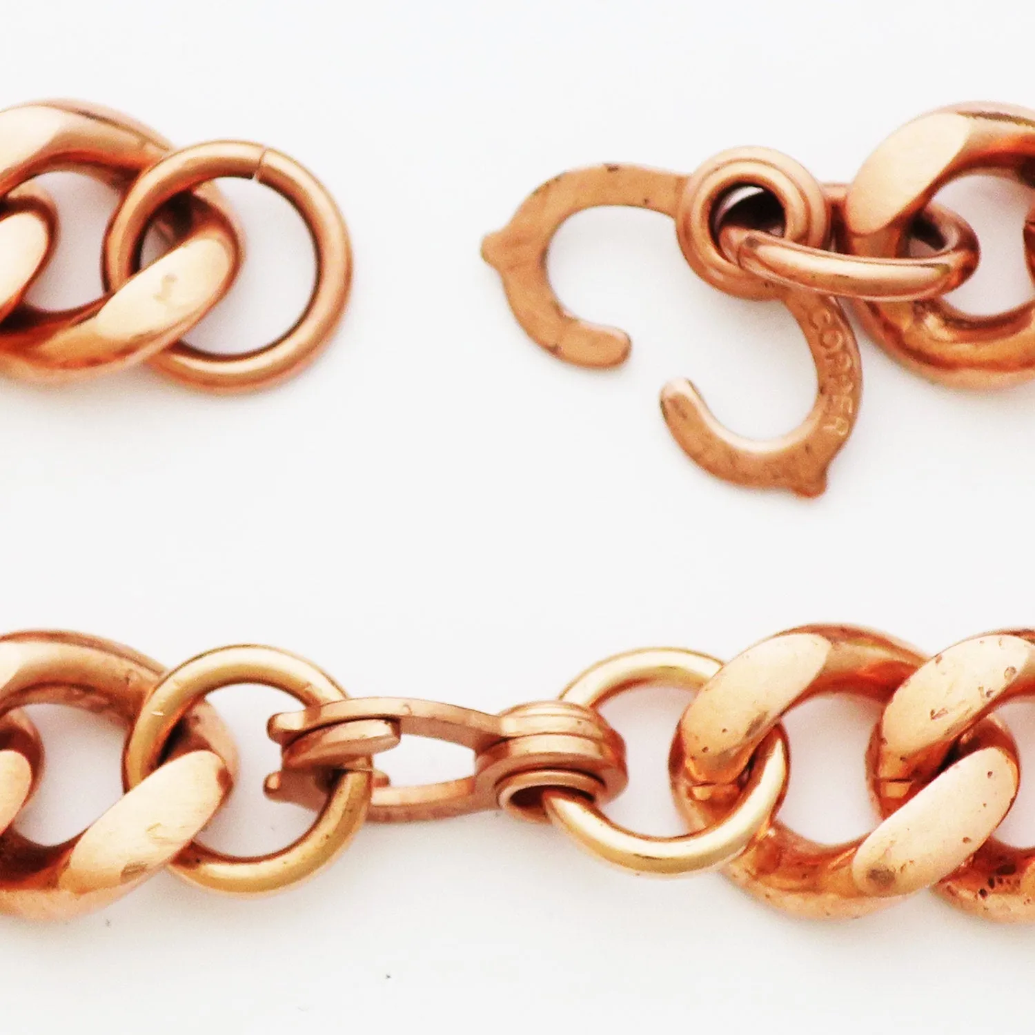 Custom Copper Bracelet Chain Heavy Duty 13mm Cuban Curb Chain Bracelet BC79 Men's Custom Bracelet Chain