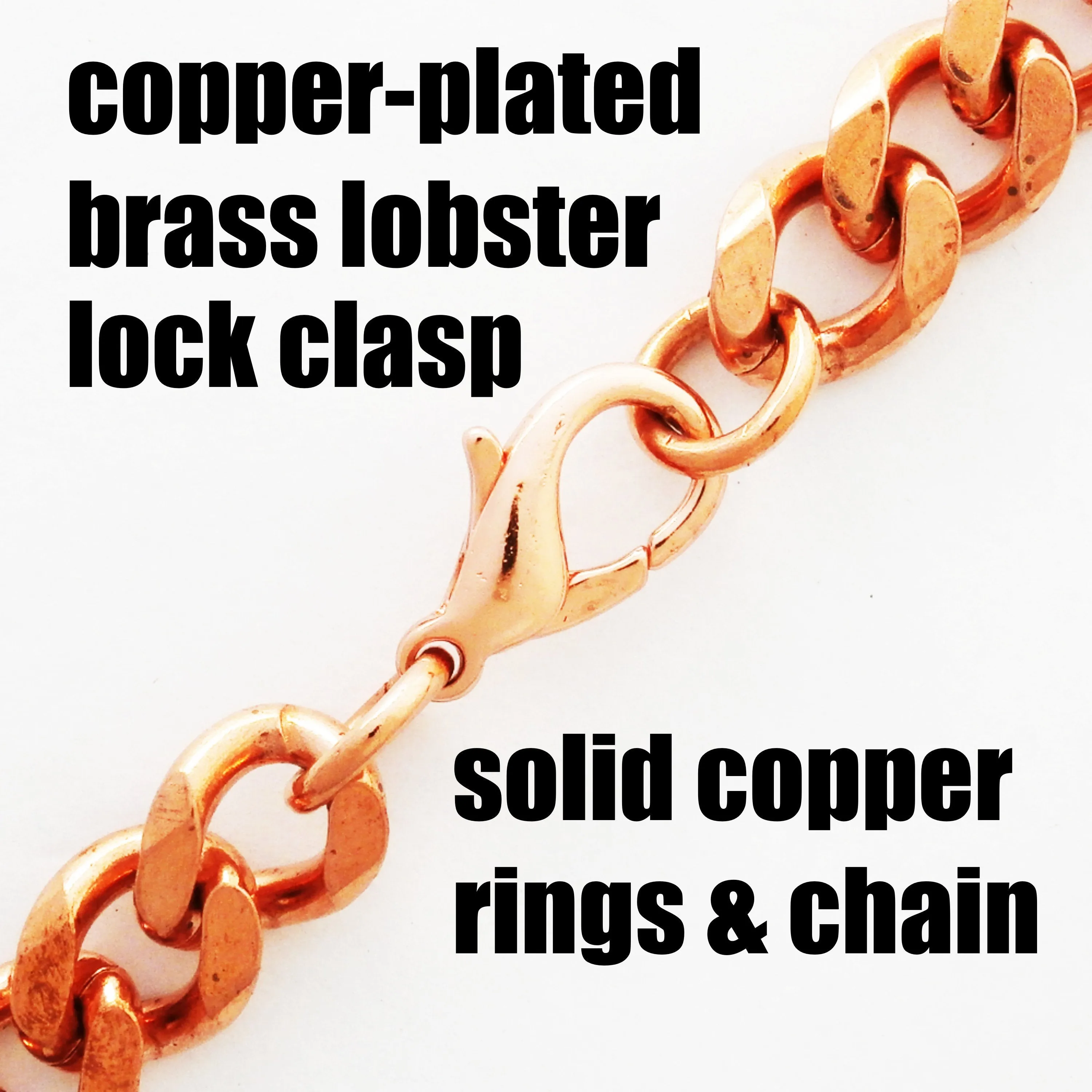 Custom Copper Bracelet Chain Heavy Duty 13mm Cuban Curb Chain Bracelet BC79 Men's Custom Bracelet Chain