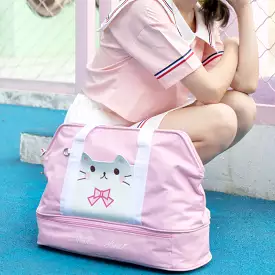 CUTE CAT MULTIFUNCTIONAL TRAVEL HANDBAG