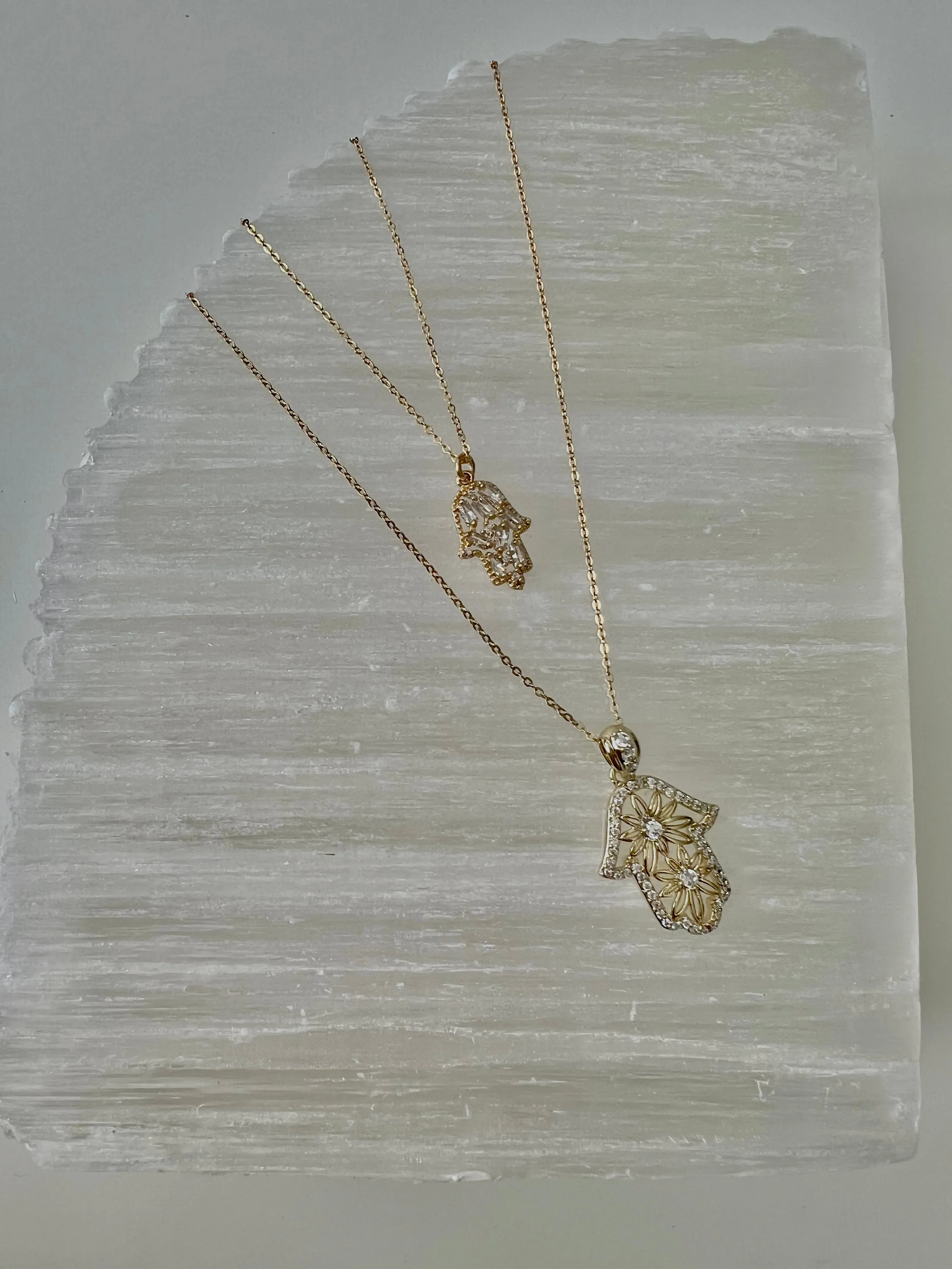 CZ Mosaic Hamsa Necklace