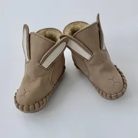 Donsje Suede Bunny Booties: 0-6 Months