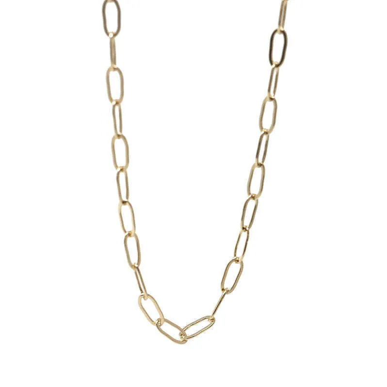 Essential Layering Long 14k gold-filled Paperclip Necklace