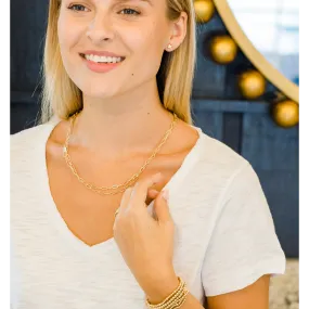 Essential Layering Long 14k gold-filled Paperclip Necklace