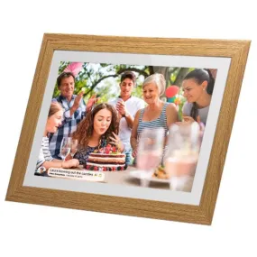 Frameo 10.1 Smart WiFi Digital Photo Video Frame White Oak