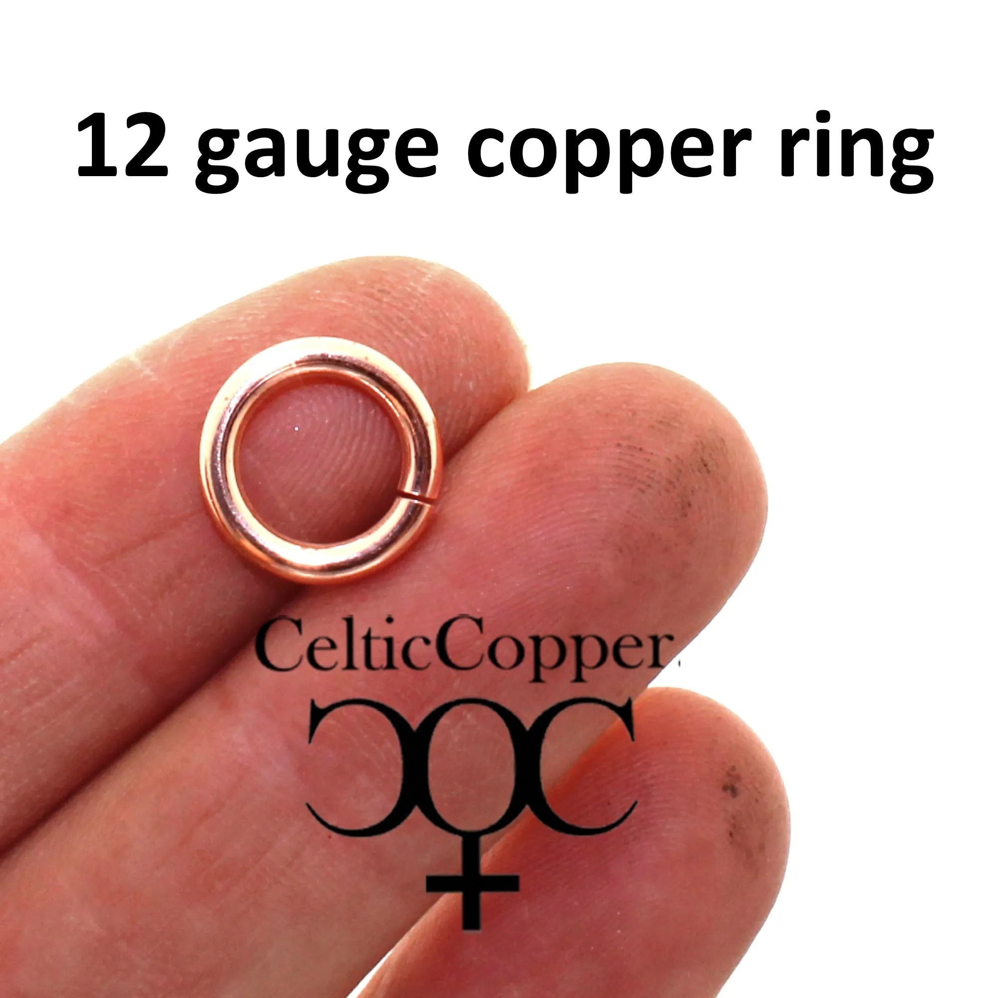 Heavy Duty 12 Gauge Copper Jump Rings JSR12x Solid Copper Jewelry Findings Copper Ring 10-Pack