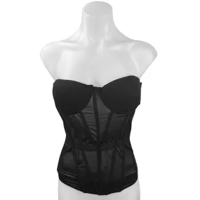 Heiress Beverly Hills Black Mesh Sweetheart Neck Padded Bustier Corset Top XXS