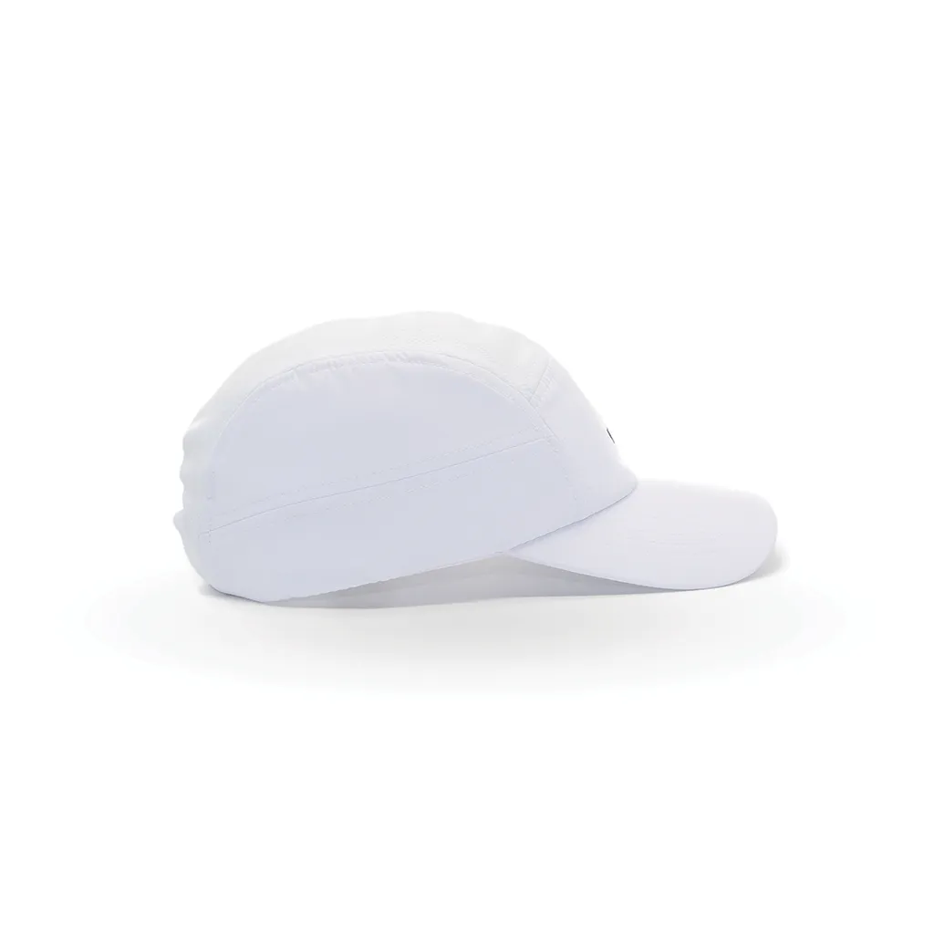 Helios Ultralight 7 Panel Firm Brim Running Cap - White