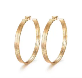 Herringbone Hoop Earrings