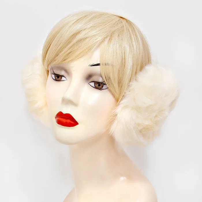 iLLASPARKZ Downy Faux Rabbit Fur Foldable Earmuffs