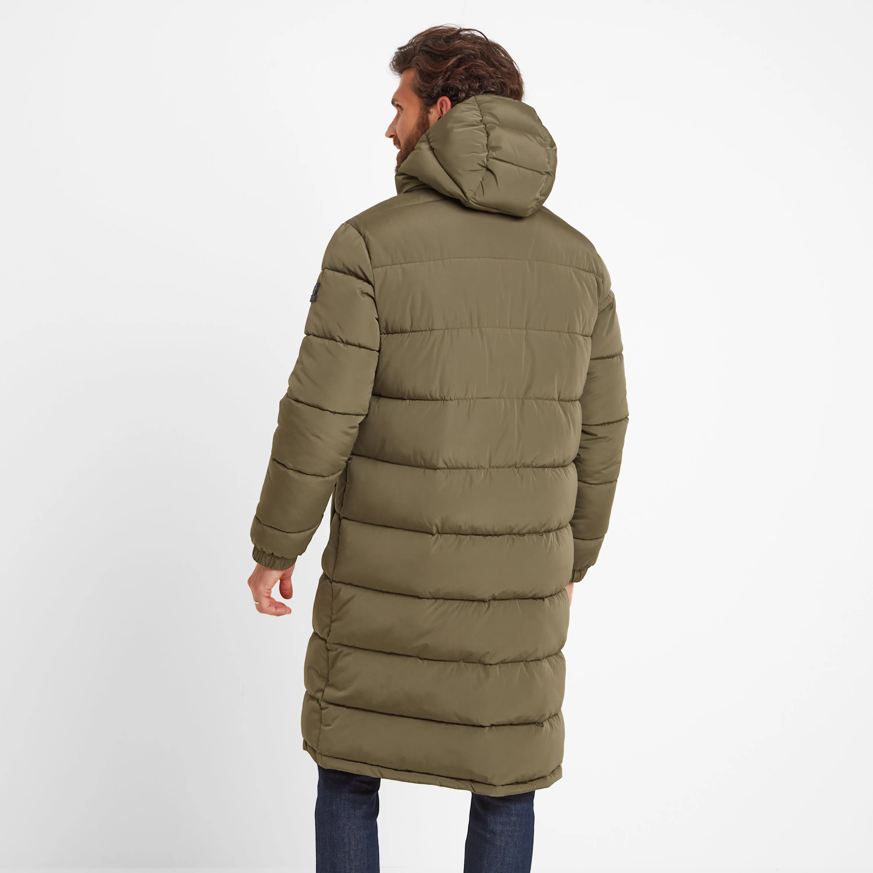 Langrick Mens Long Padded Jacket - Khaki