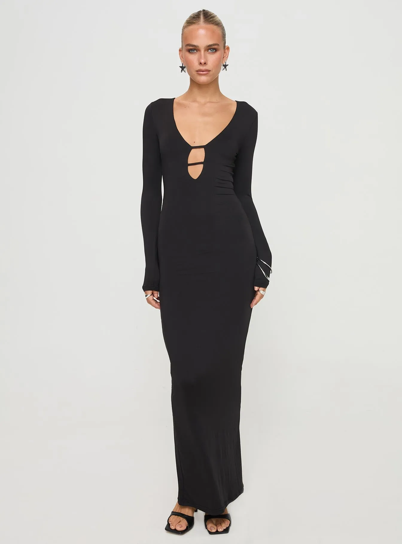 Lasan Long Sleeve Maxi Dress Black