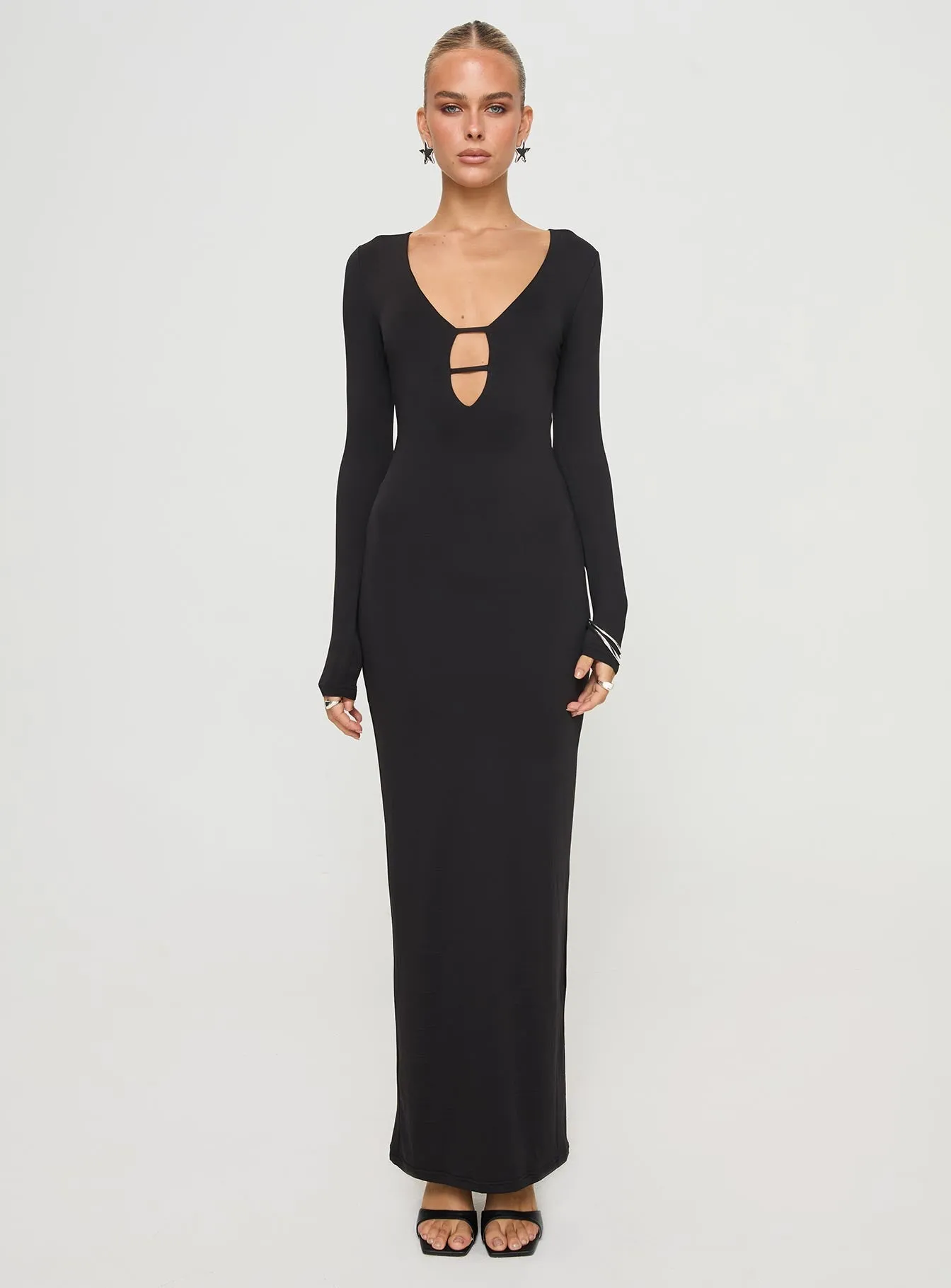 Lasan Long Sleeve Maxi Dress Black