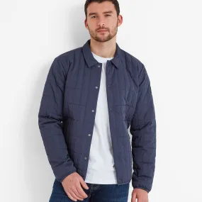 Ludwell Mens Padded Overshirt - Dark Indigo