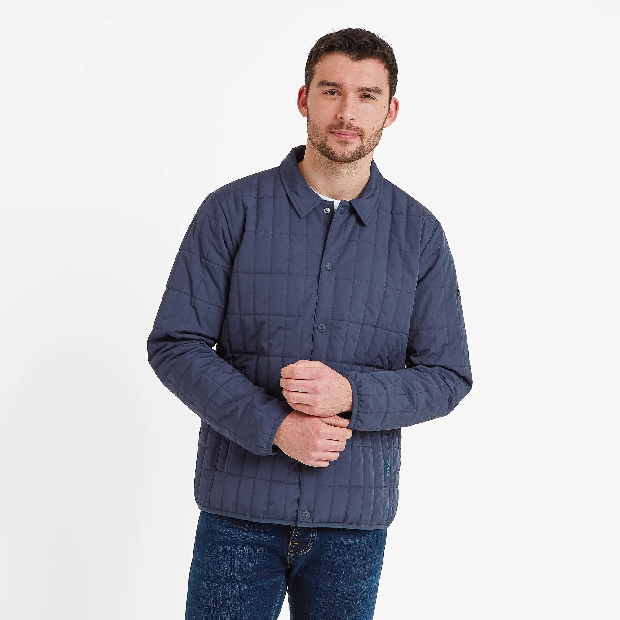 Ludwell Mens Padded Overshirt - Dark Indigo