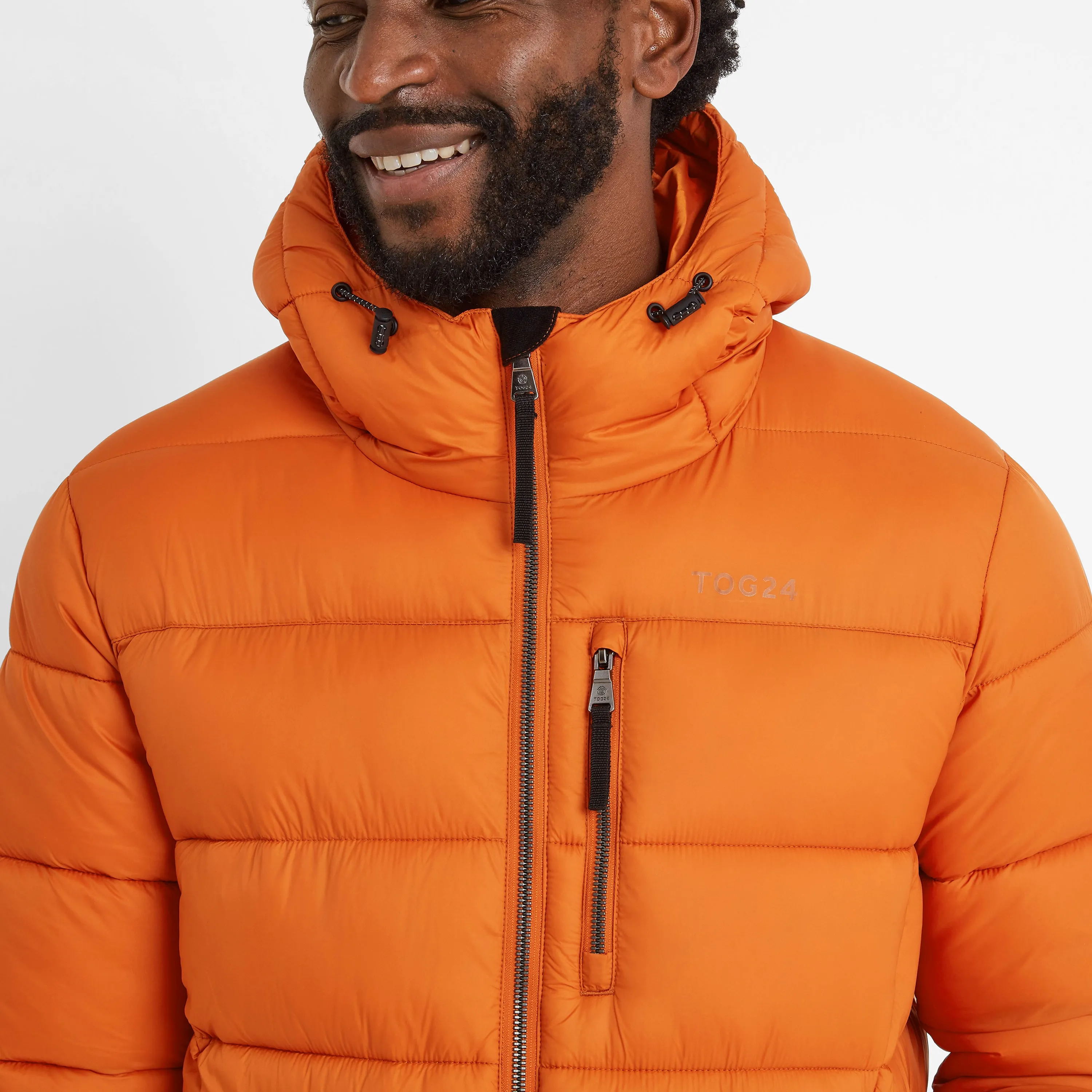 Maloney Mens Padded Jacket - Dark Orange