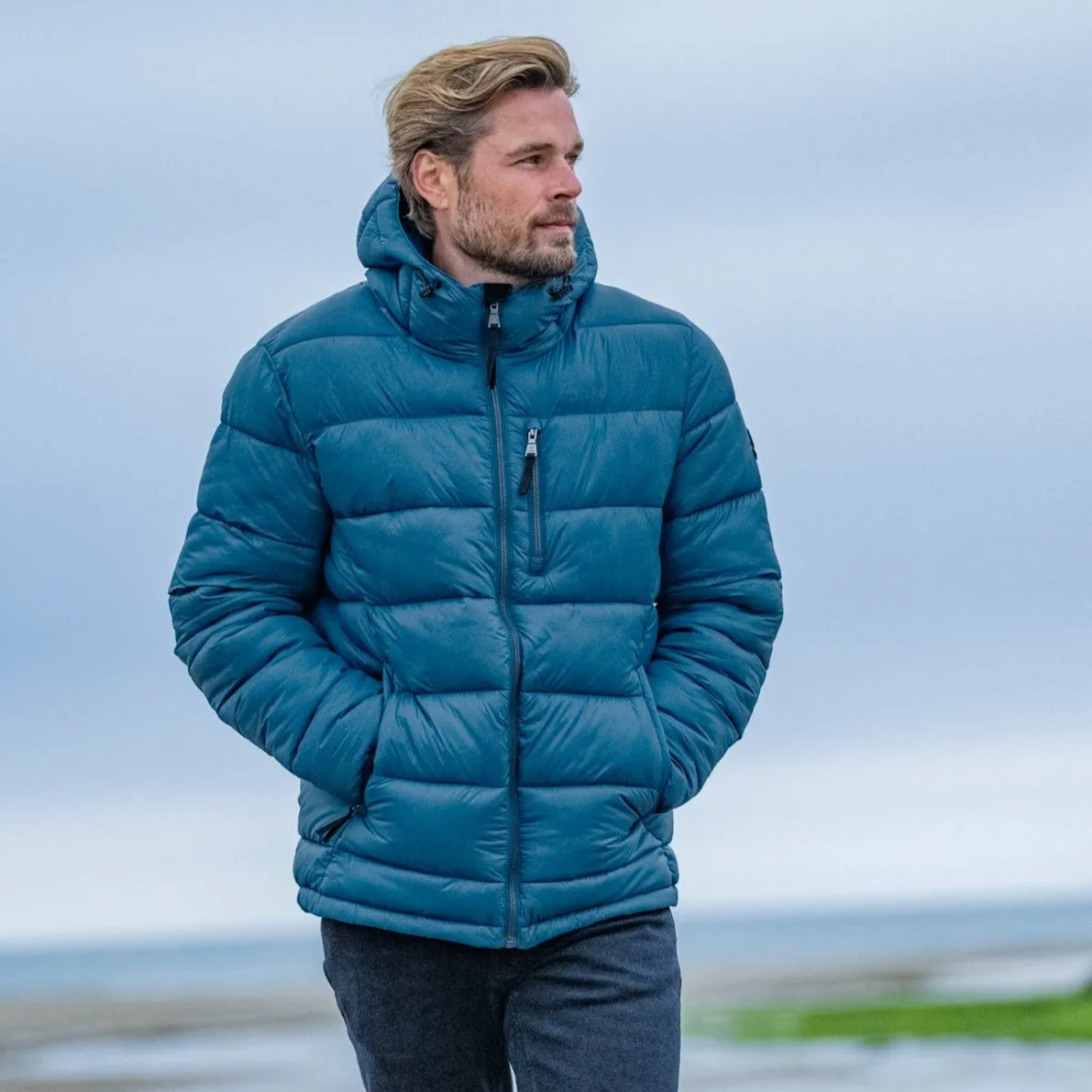 Maloney Mens Padded Jacket - Marine Blue