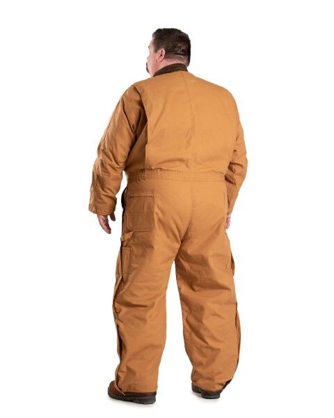 Men's Heritage Duck Insulated Coverall in Brown Duck