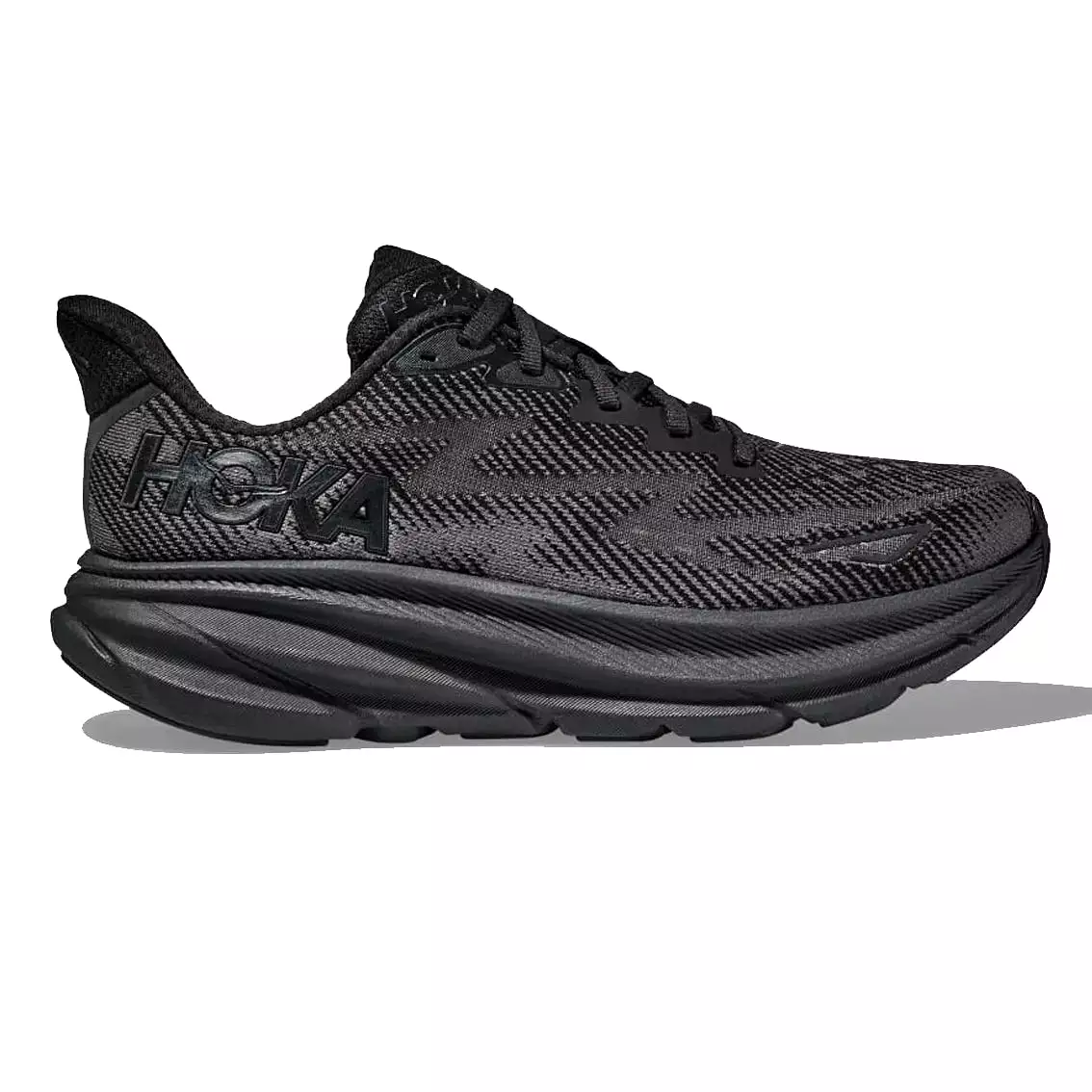 Mens Hoka Clifton 9 - Black / Black