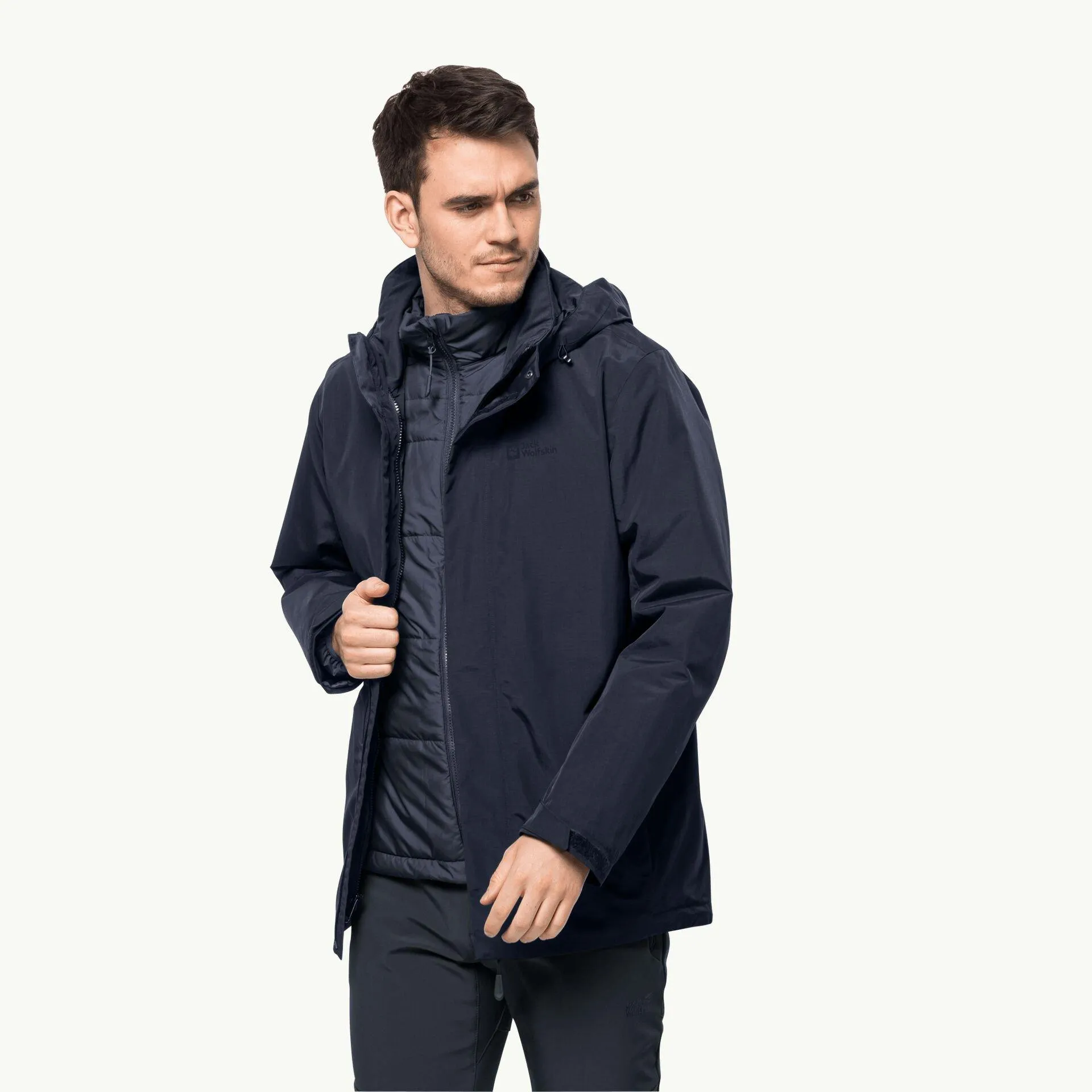 Men's Jack Wolfskin Bergland 3in1 Jacket | Insulated Waterproofs UK