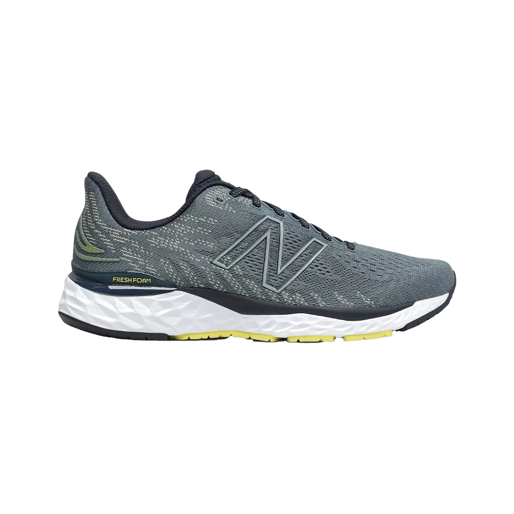 Men's New Balance Fresh Foam 880 v11, Sulphur Yellow/Deep Ocean Grey, 8.5 D Medium