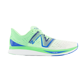 Men's New Balance FuelCell SuperComp Pacer, White/Vibrant Spring Glo, 12 D Medium