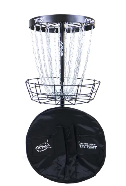 MVP Black Hole Pro Disc Golf Basket with Transit Bag