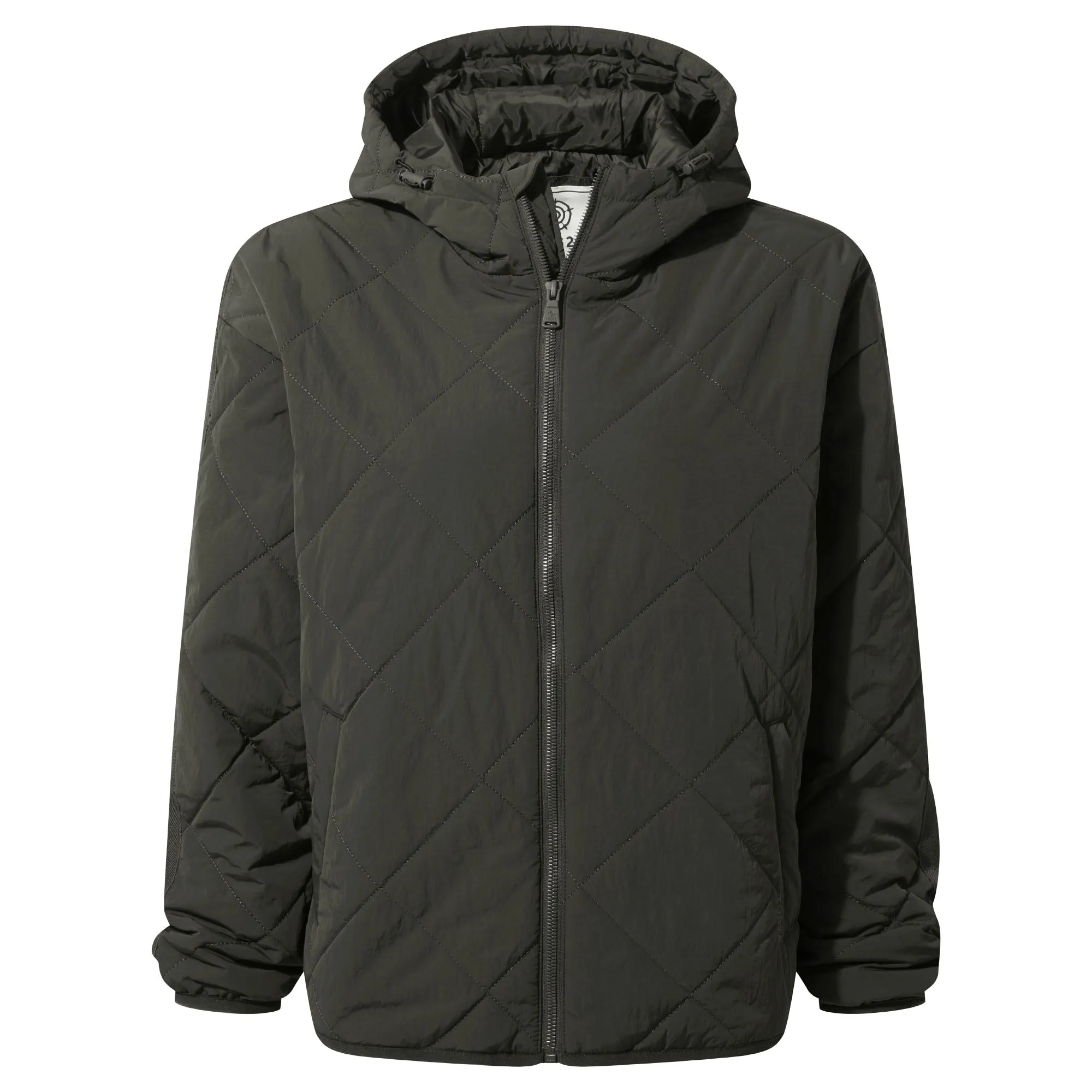 Orford Womens Hooded Padded Jacket - Washed Black