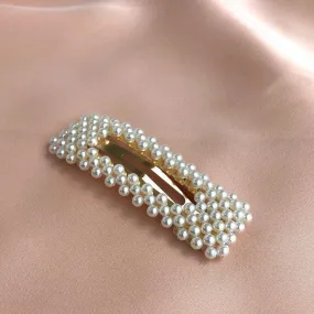 Pearl Rectangle Hair Clips (Set of 2)