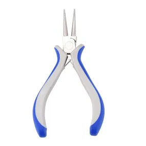 Pliers, Carbon Steel Jewelry Pliers, Round Nose, Blue And White, 12.5cm