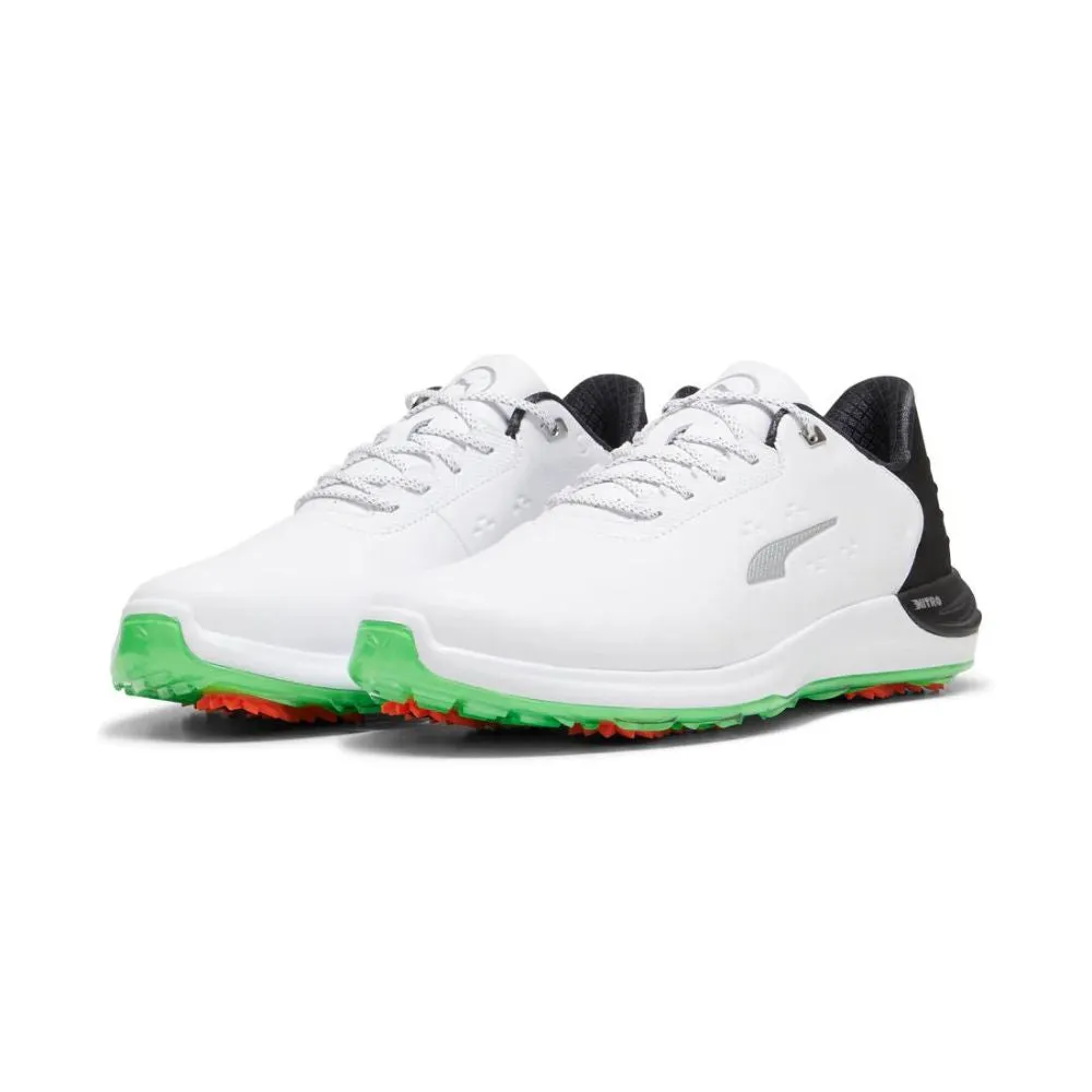 Puma Men's PHANTOMCAT NITRO Golf Shoe - Puma White/Puma Black/Fluro Green Pes