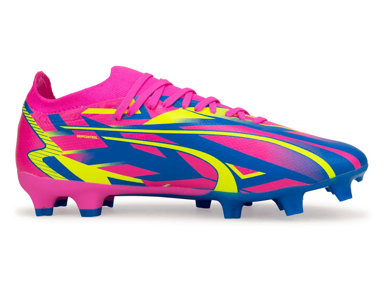 PUMA Men's Ultra Match Energy FG/AG Pink/Blue/Yellow